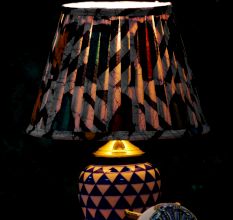 Multicolour Batik Pleated Empire Lampshade Small