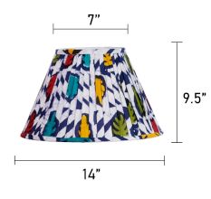 Multicolour Batik Pleated Empire Lampshade Large