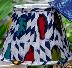 Multicolour Batik Pleated Empire Lampshade Large