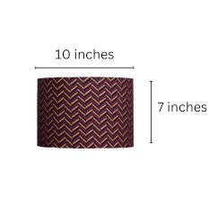 Chevron Block Print Drum Lampshade