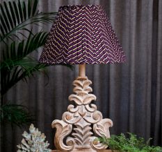 Chevron Block Print Pleated Empire Lampshade