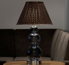 Chevron Block Print Pleated Empire Lampshade