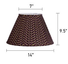 Chevron Block Print Pleated Empire Lampshade