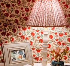 Pink Paisley Empire Lampshade Large Size