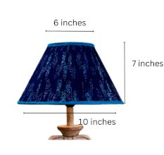 Plume Blue Ikat Pleated Empire Lampshade