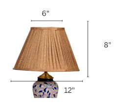 Beige Silk Pleated Empire Lampshade- B22 Holder