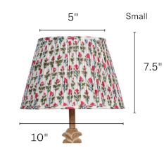 White Pink Block Print Empire Lampshade