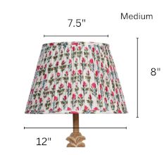 White Pink Block Print Empire Lampshade