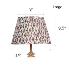 White Pink Block Print Empire Lampshade
