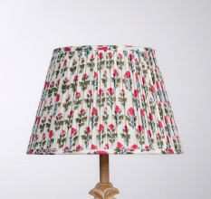 White Pink Block Print Empire Lampshade