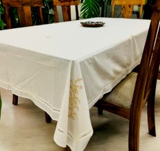 Anthophile Rectangular Table Cloth - Beige