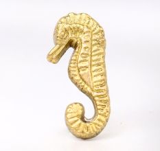 Golden Brass Seahorse Cabinet Knob