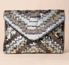 Celestial Shimmer Sequin Sling Bag with Gold Chain Strap