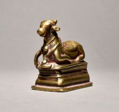 Bull (Nandi) in Sitting Pose Of Brass Material