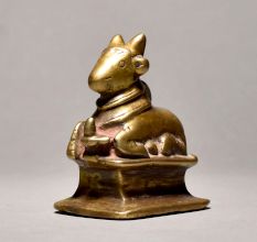 Lord Shiv's Vahan Nandi ( Bull ) Of Brass Material