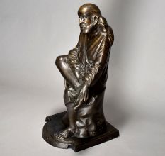 Sitting Figure Of Sai Ram In Brass Material