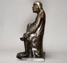 Sitting Figure Of Sai Ram In Brass Material