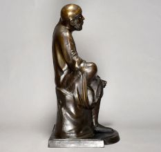 Sitting Figure Of Sai Ram In Brass Material
