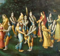 Vintage Print Of Rasleela of Lord Krishna