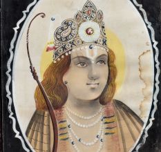 Paper Painting Of Lord Rama Ji with Beautiful Work