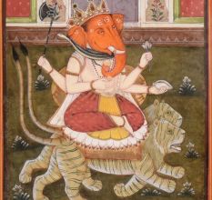 Paper Painting Of Lord Ganesha From Himalayan Art