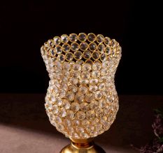 Crystal Rose Blossom Accent (Gold)