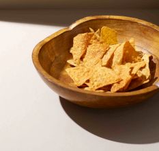 Elegant Curved Wooden Bowl