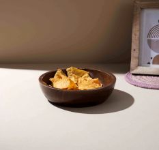 Espresso-Toned Handcrafted Wooden Bowl