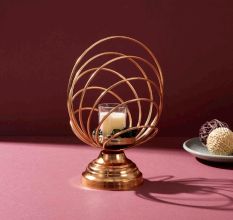 Copper Orb Candle Cradle