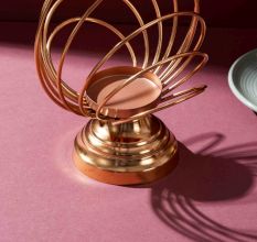 Copper Orb Candle Cradle