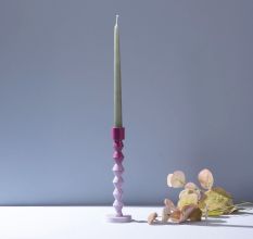 Ombre Prism Aluminum Candle Stands Set of 2