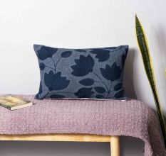 Blue Mist Leaf Pillow Cover