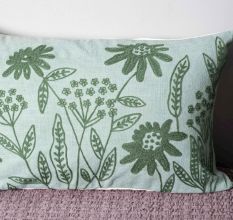 Green Meadow Tassel Pillow Cover