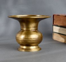 Vintage Brass Flower Pot for Home Decor and Pooja Use