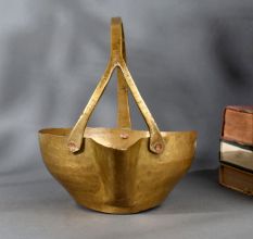 Vintage Brass Copper Serving Pot Traditional Handcrafted Water Vessel for Temple