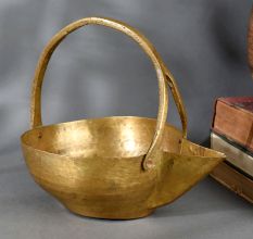 Vintage Brass Copper Serving Pot Traditional Handcrafted Water Vessel for Temple