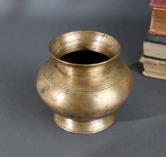 Antique Brass Holy Water Pot Traditional Handcrafted Indian Lota