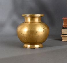 Traditional Brass Holy Water Pot in Antique Finish for Pooja & Home Decor
