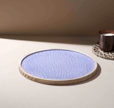 Celestial Pond-Inspired Wooden Platter