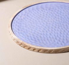 Celestial Pond-Inspired Wooden Platter