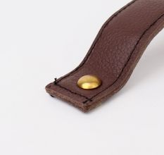 Handmade Brown Leather Drawer Pull Door Handle