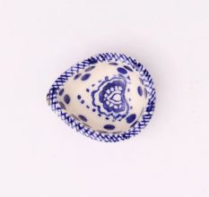 Handmade Blue and White Ceramic Diwali Diya For Mandir Decoration-Pack of 3