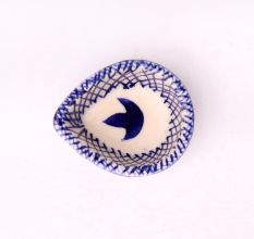 Blue and White Design Ceramic Diwali Diya-Pack of 3