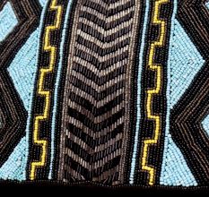Tribal Rhythm Hand-Beaded Clutch with Chain Strap