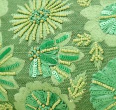 Meadow Bloom Hand-Beaded Embroidered Pouch
