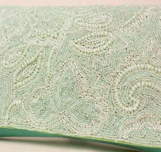 Bloom Hand-Embroidered Clutch with Elegant Chain Strap