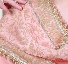Peach blouse with Sharara Set