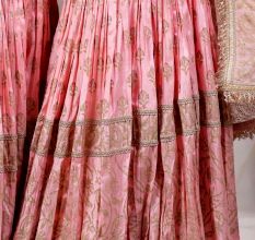 Peach blouse with Sharara Set