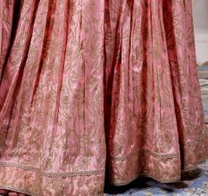 Peach blouse with Sharara Set