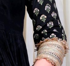 Black Peplum top with Sharara Set